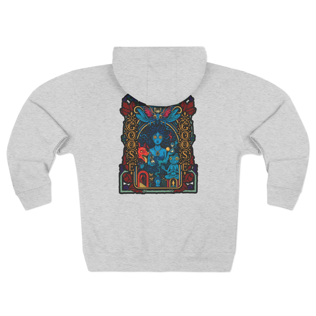 Goose Zip Hoodie — Vintage Psychedelic Band Art Backprint