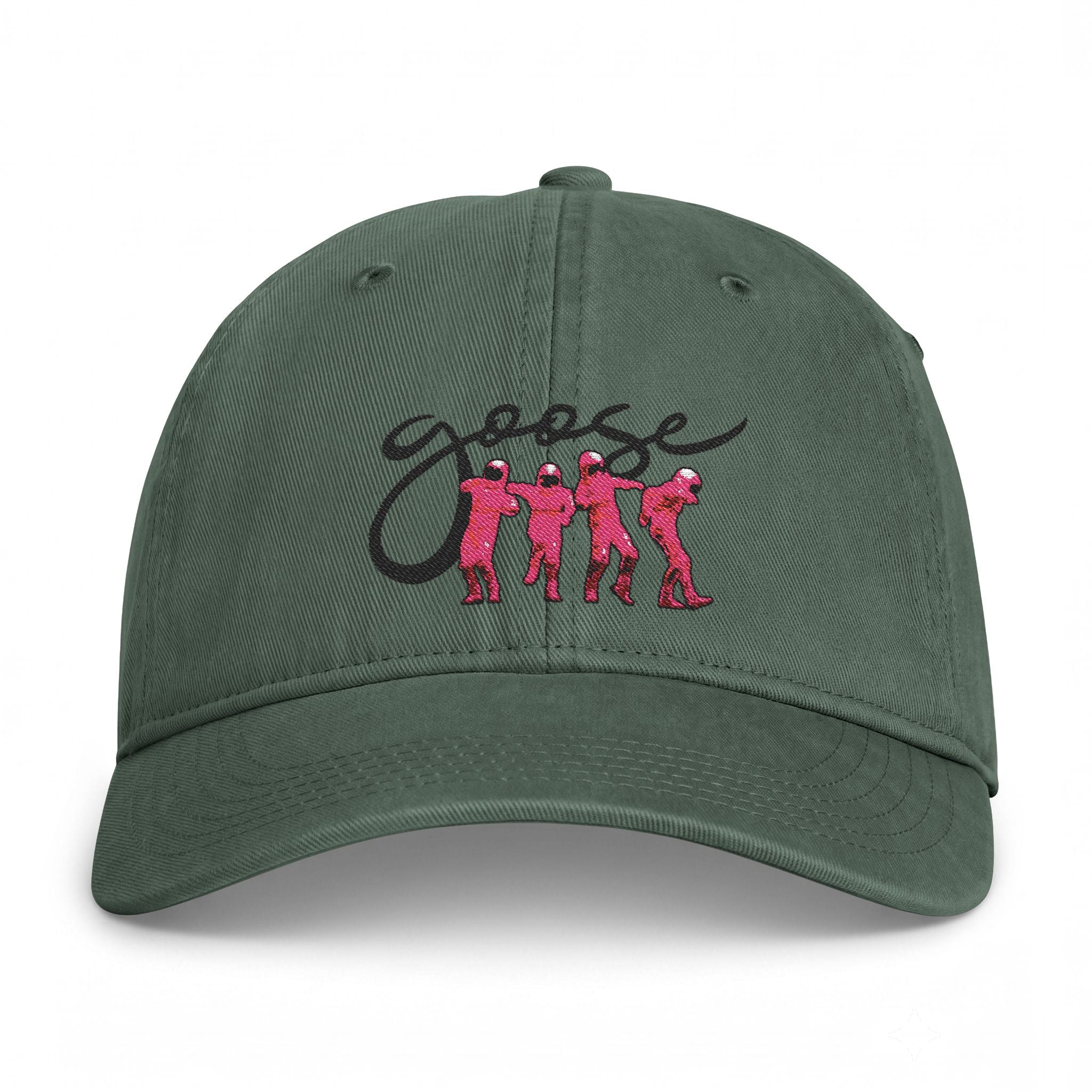 Goose Embroidered Dad Hat — Vintage Coastal Washed Cap