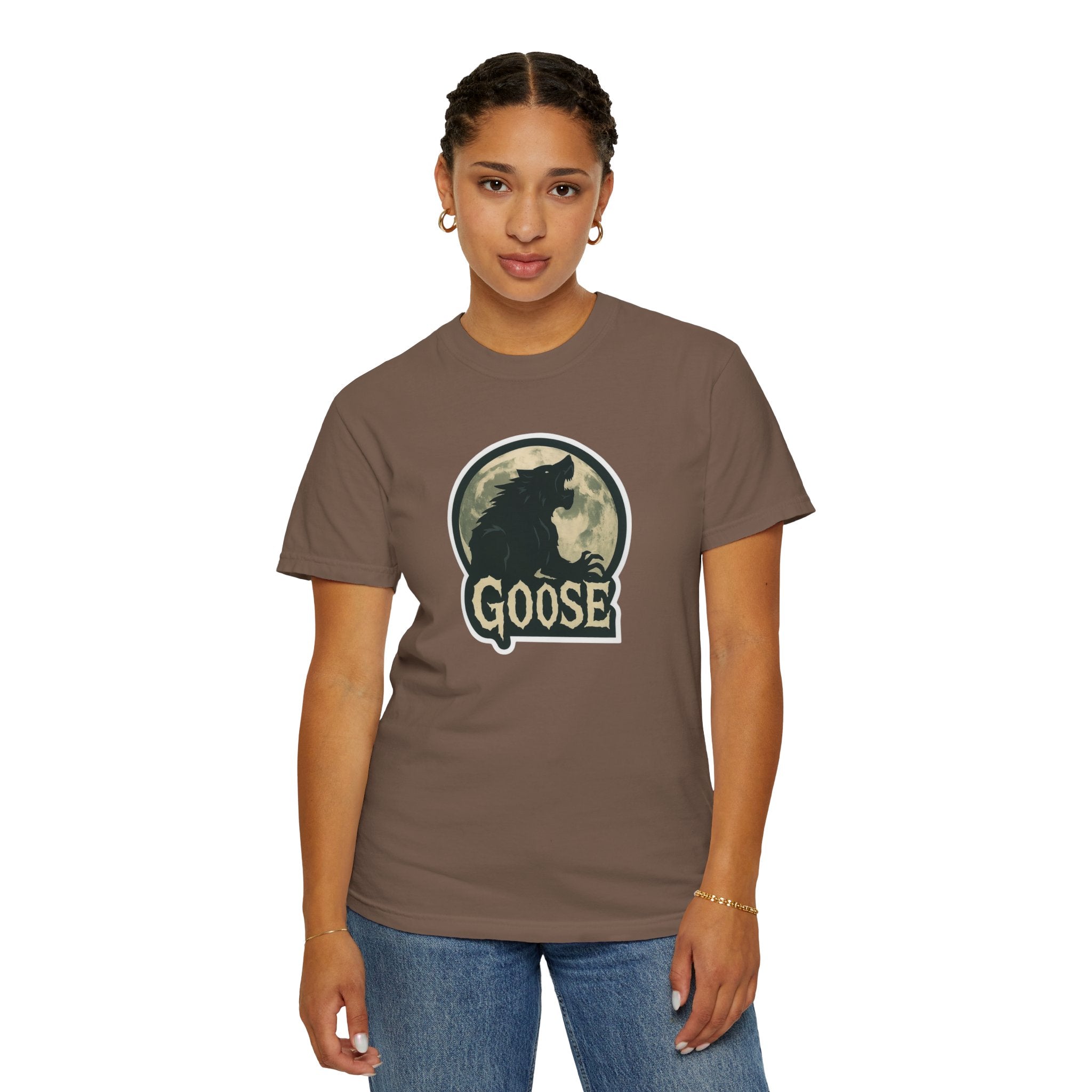 Goose Moon T-Shirt — Vintage Werewolf Silhouette Graphic Tee