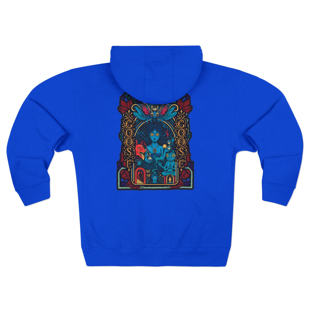 Goose Zip Hoodie — Vintage Psychedelic Band Art Backprint