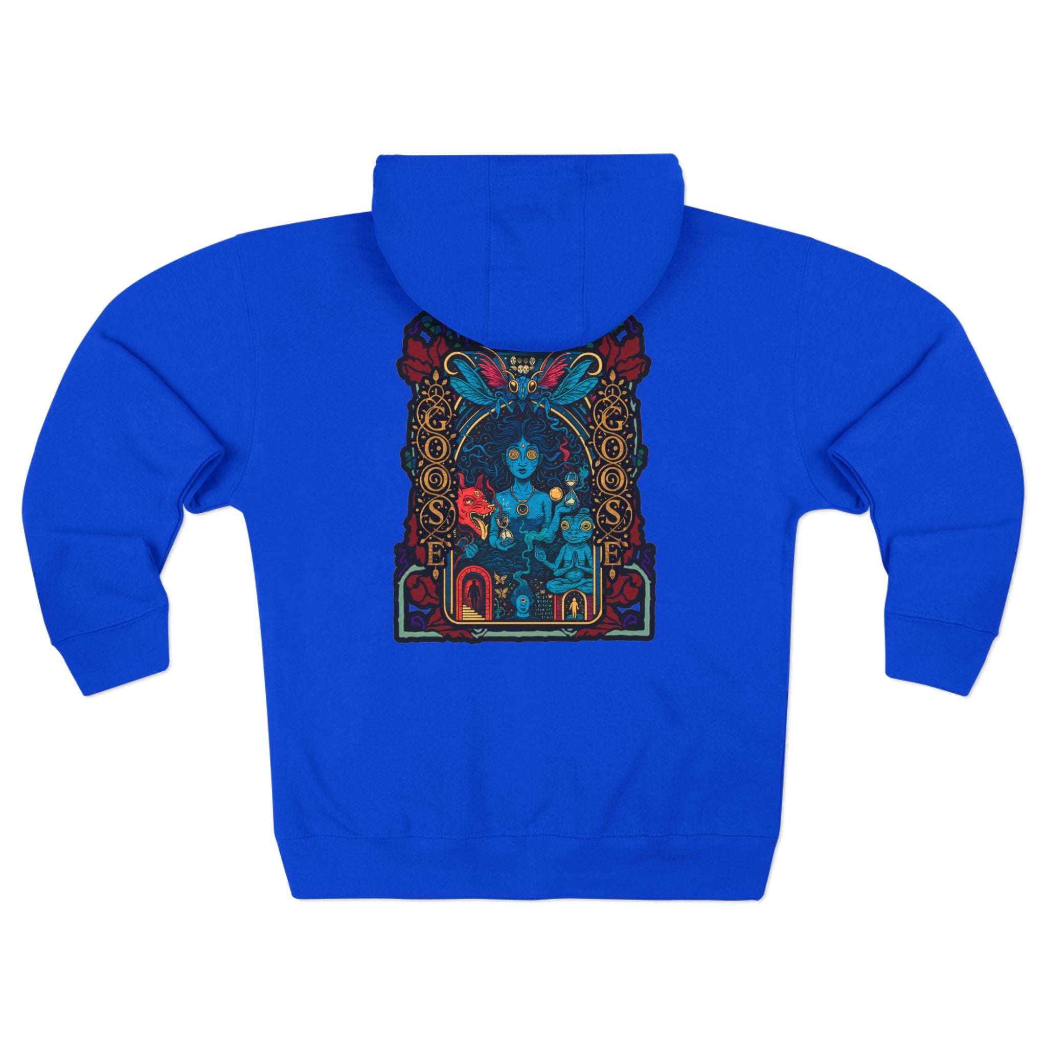 Goose Zip Hoodie — Vintage Psychedelic Band Art Backprint