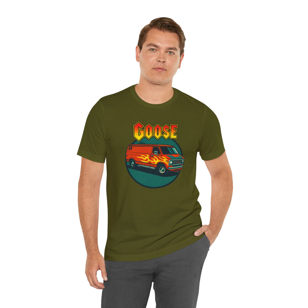 Goose Flame Van T‑Shirt — Retro Hot Rod Graphic Tee