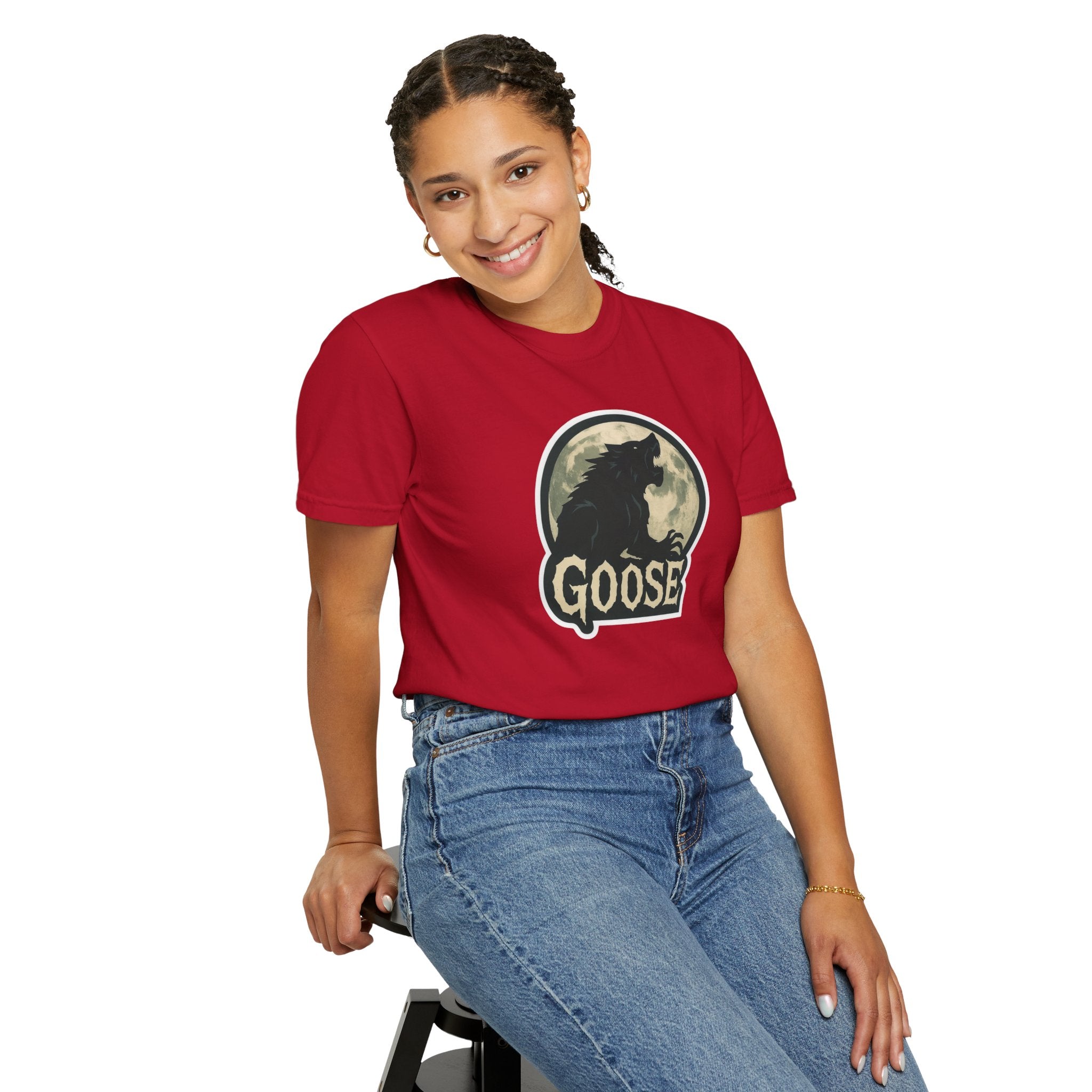 Goose Moon T-Shirt — Vintage Werewolf Silhouette Graphic Tee