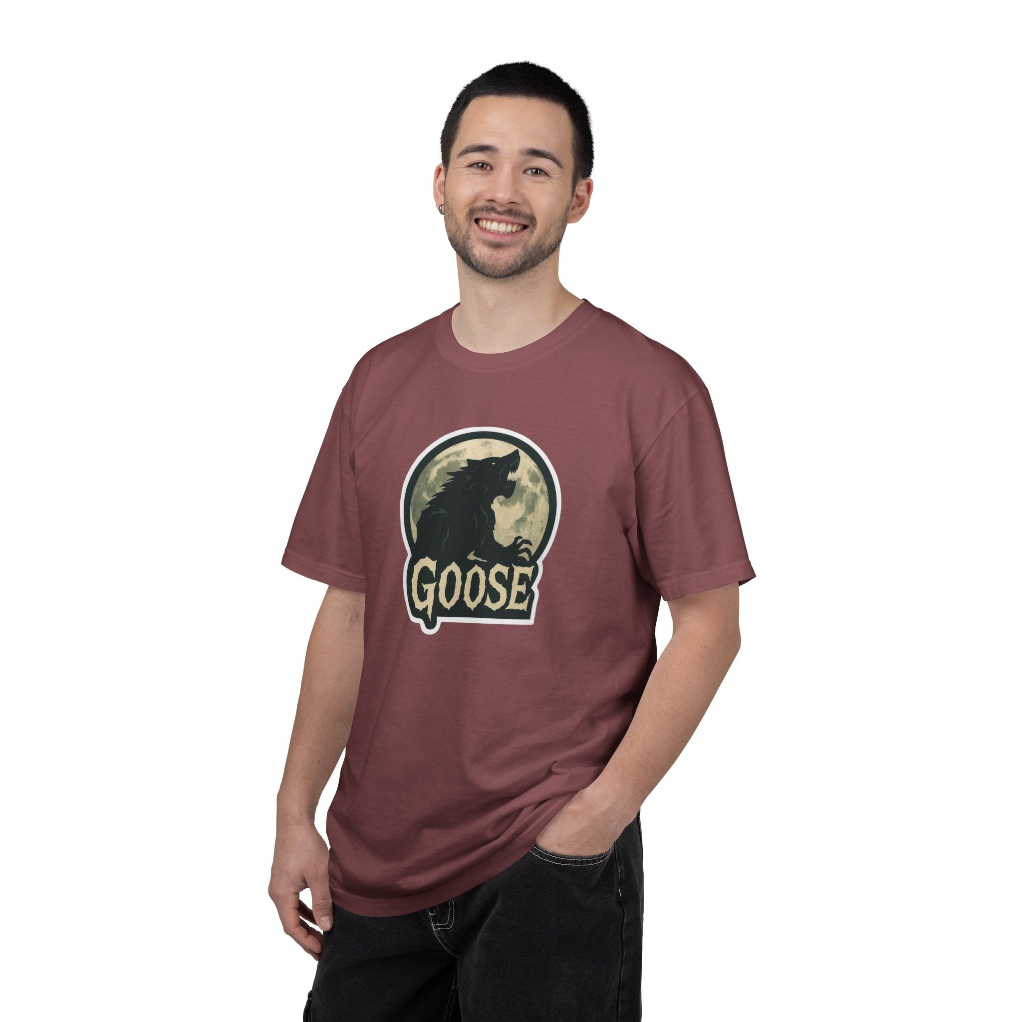 Goose Moon T-Shirt — Vintage Werewolf Silhouette Graphic Tee