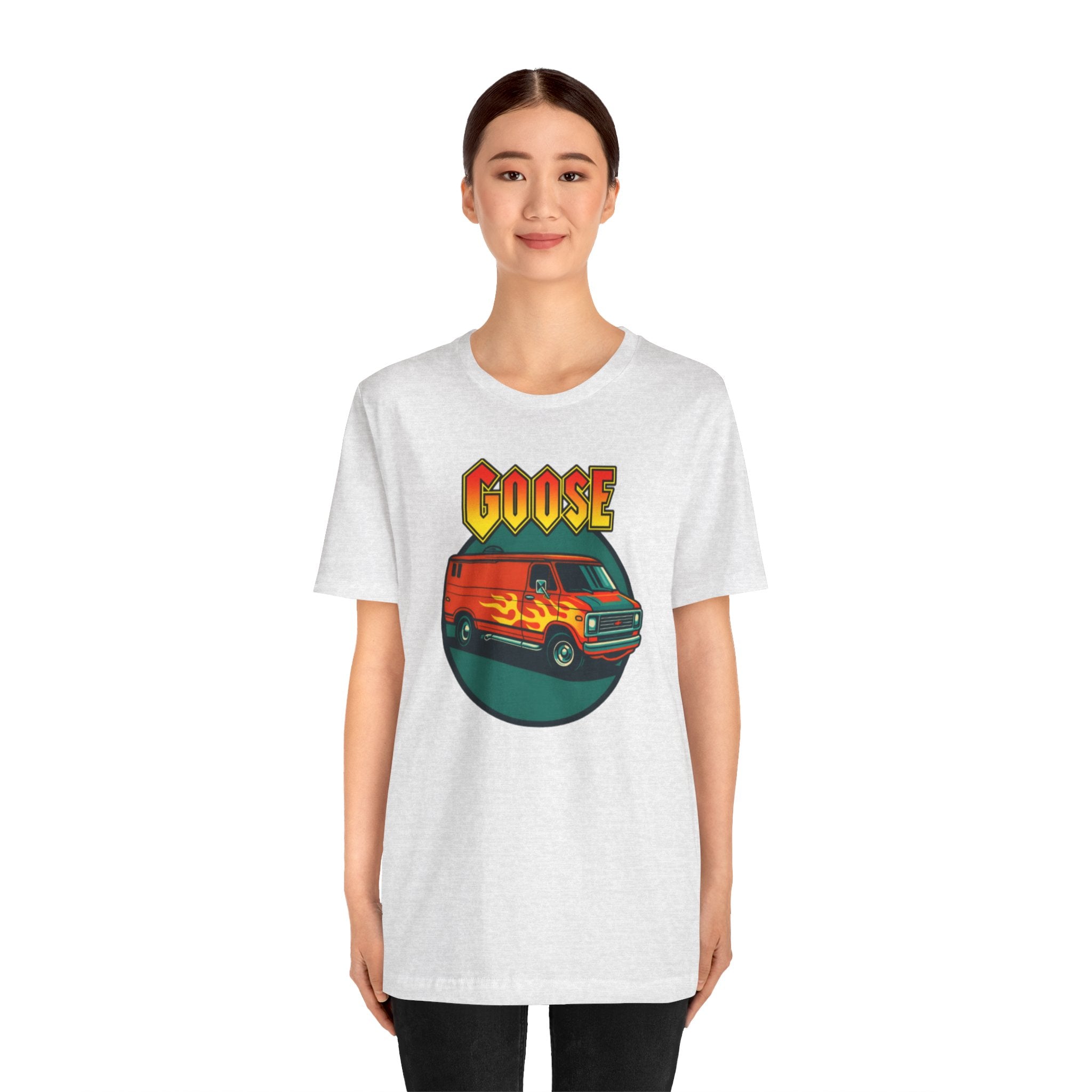 Goose Flame Van T‑Shirt — Retro Hot Rod Graphic Tee