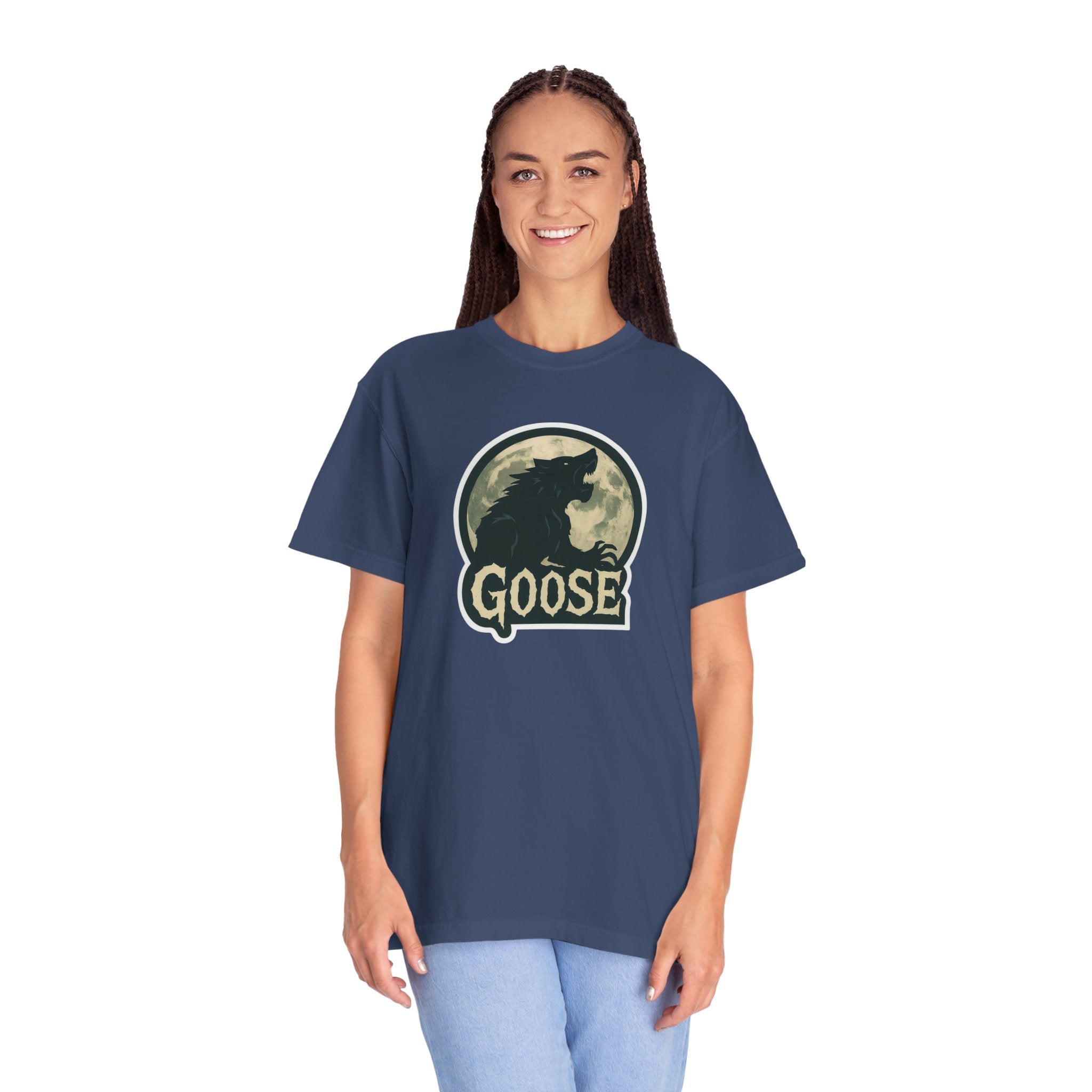 Goose Moon T-Shirt — Vintage Werewolf Silhouette Graphic Tee