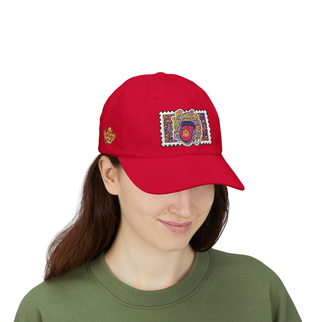 Embroidered Psychedelic Stamp Dad Cap