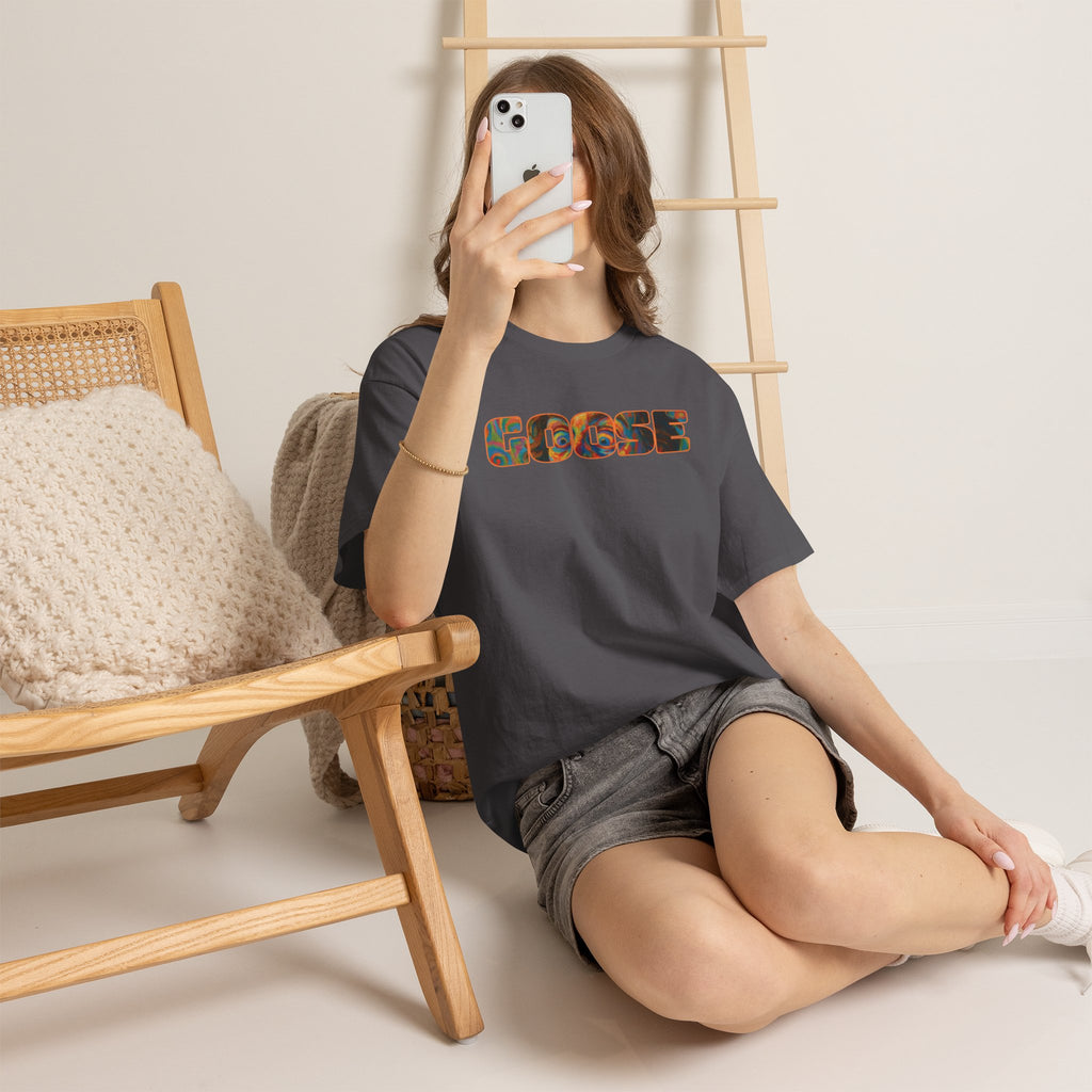 Goose Graphic Tee — Retro Camo Lettering Shirt