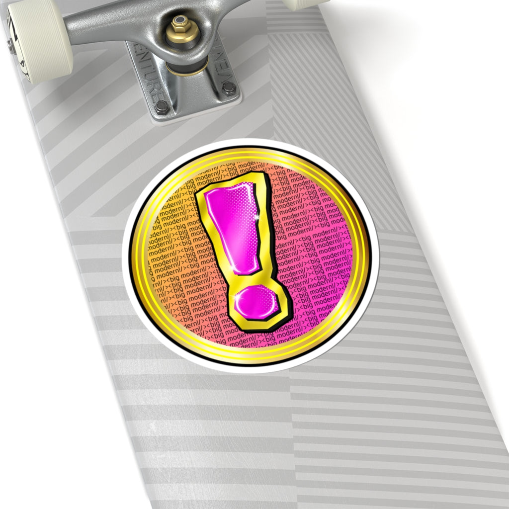 Goose the Band - Big Modern! - Exclamation Mark Pop Art Kiss-Cut Sticker | Bright Retro Comic Icon