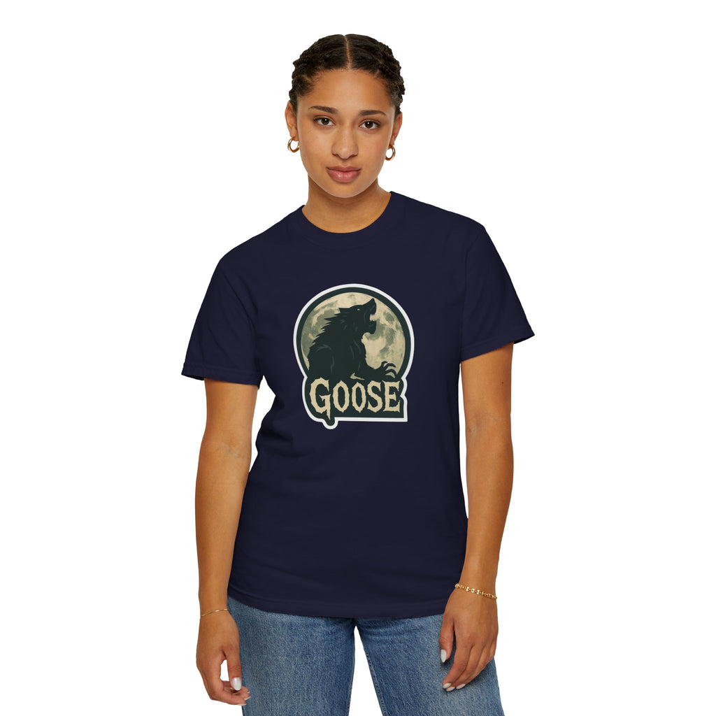 Goose Moon T-Shirt — Vintage Werewolf Silhouette Graphic Tee