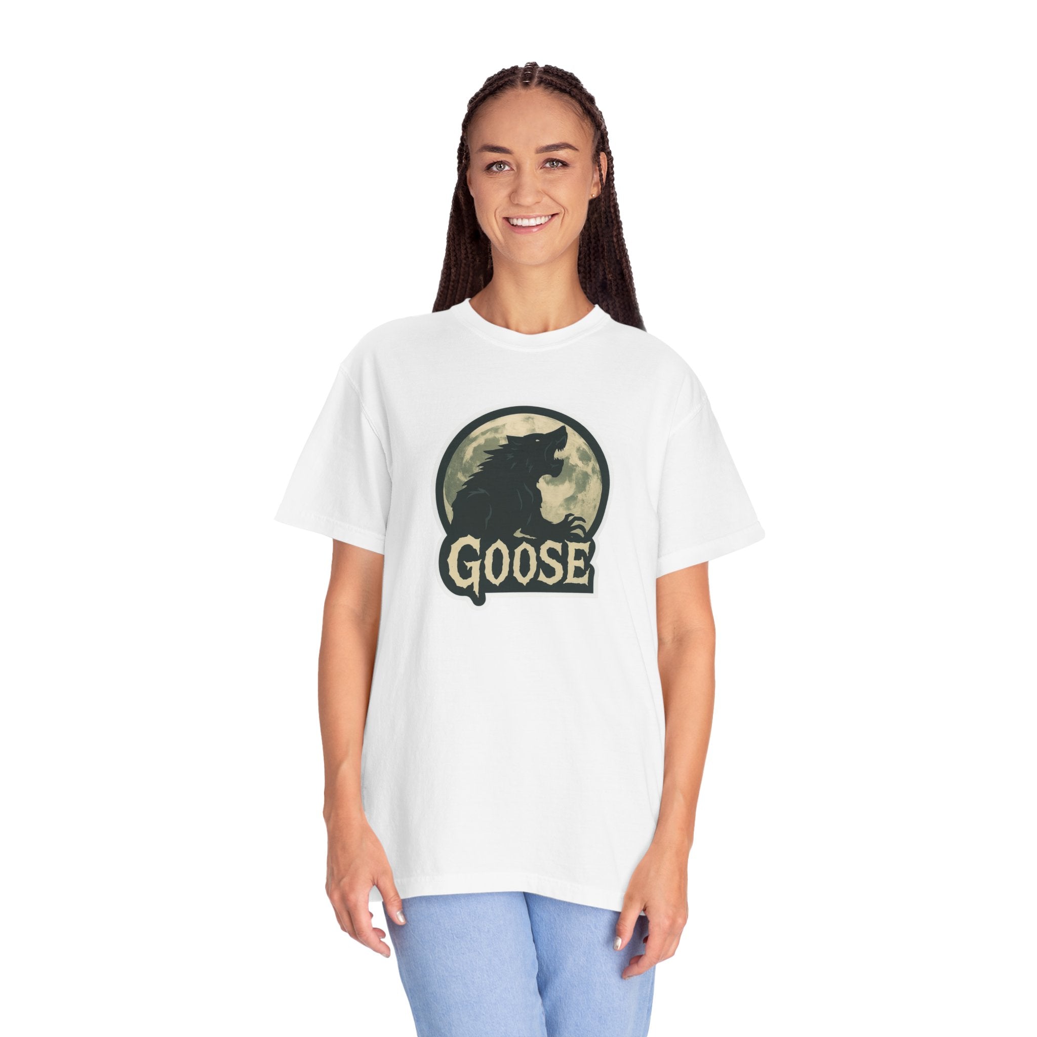 Goose Moon T-Shirt — Vintage Werewolf Silhouette Graphic Tee