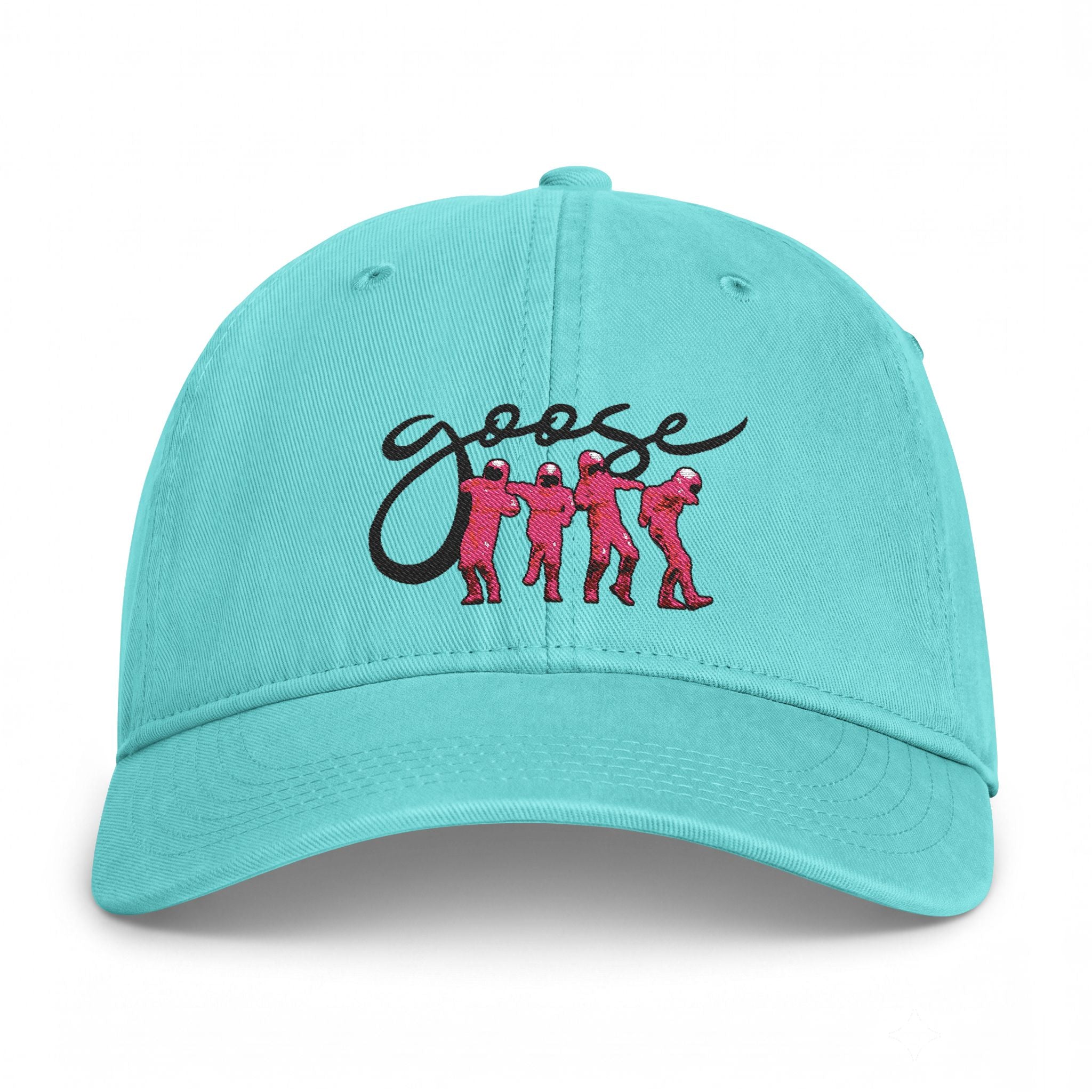 Goose Embroidered Dad Hat — Vintage Coastal Washed Cap