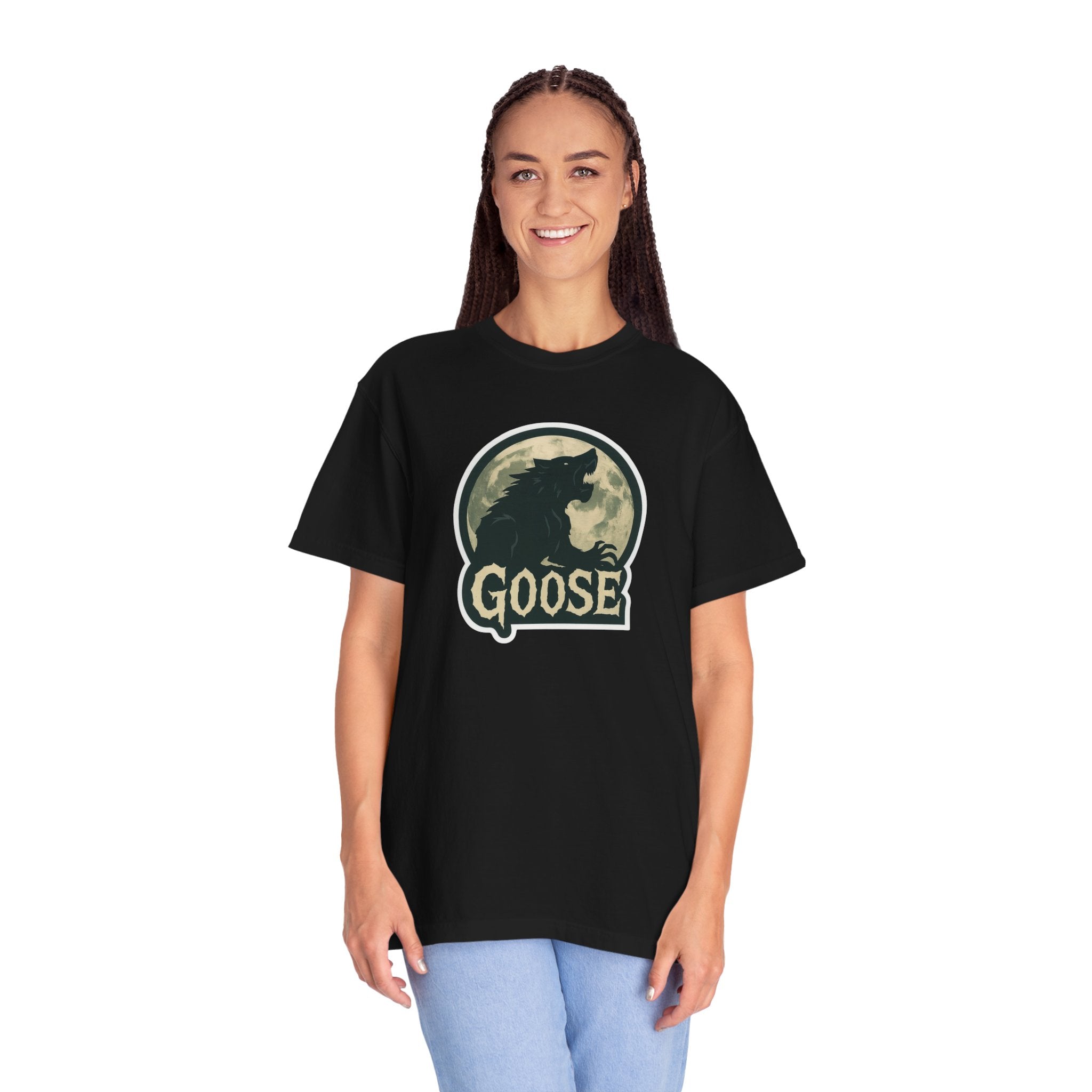 Goose Moon T-Shirt — Vintage Werewolf Silhouette Graphic Tee