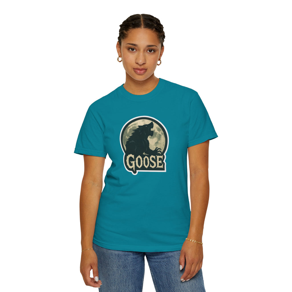 Goose Moon T-Shirt — Vintage Werewolf Silhouette Graphic Tee