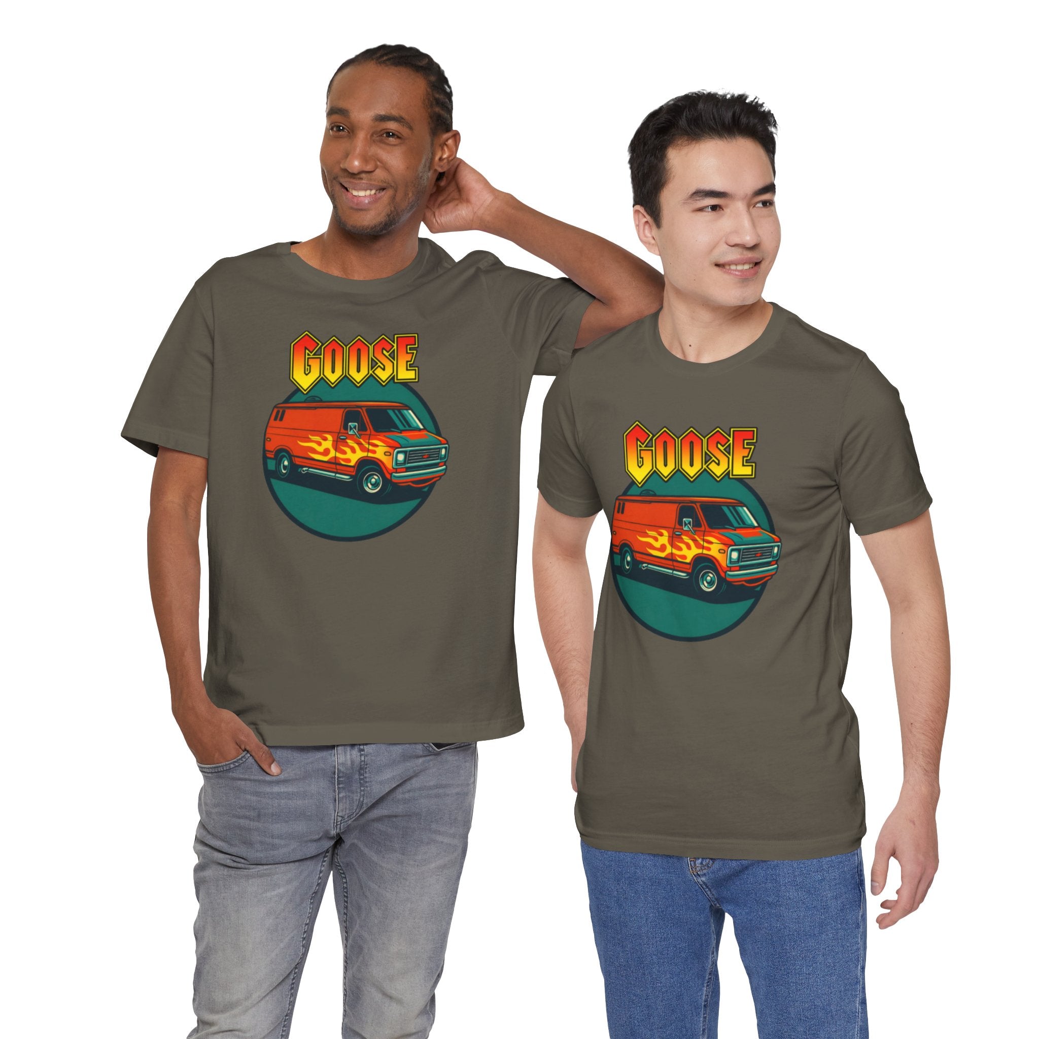 Goose Flame Van T‑Shirt — Retro Hot Rod Graphic Tee