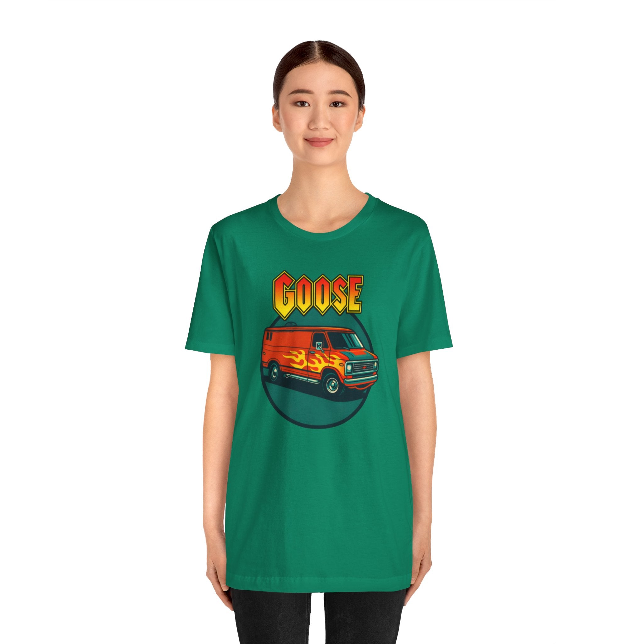 Goose Flame Van T‑Shirt — Retro Hot Rod Graphic Tee