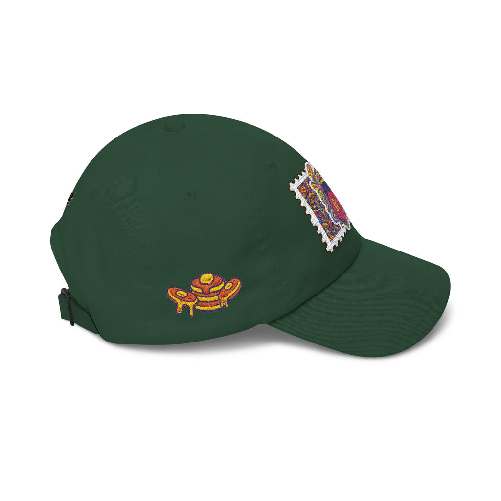 Embroidered Psychedelic Stamp Dad Cap