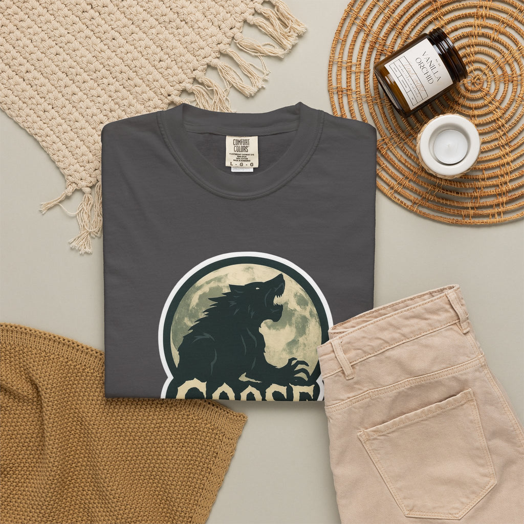 Goose Moon T-Shirt — Vintage Werewolf Silhouette Graphic Tee