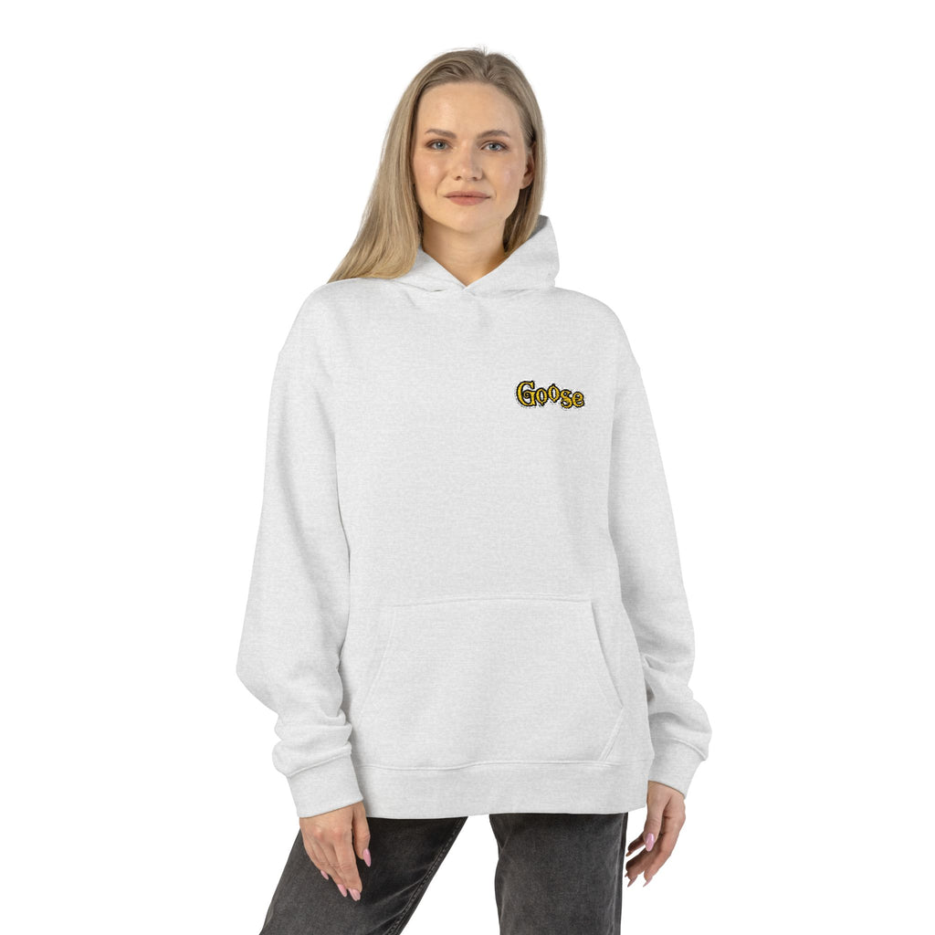 Goose Print Script Logo Hoodie | Logo Print Chest Design