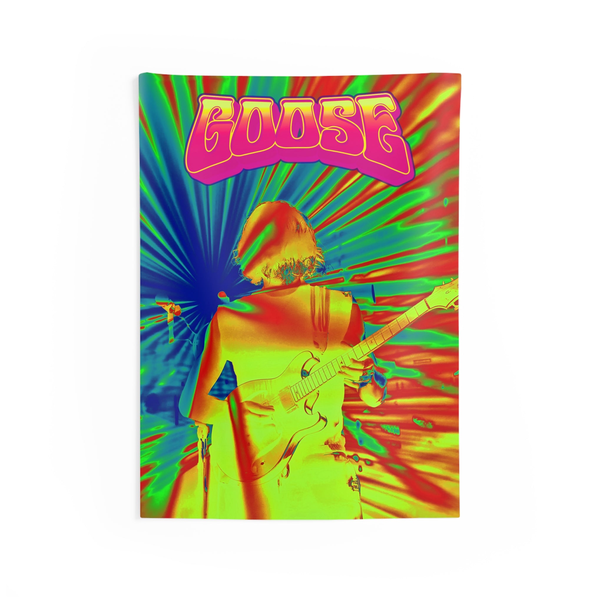 Goose Psychedelic Band Tapestry — Vibrant Retro Concert Wall Art