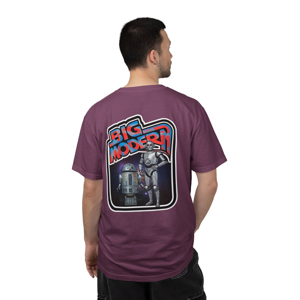 Big Modern Robot Graphic T-Shirt — "GOOSE" Chest Text, Retro Sci‑Fi Back Print