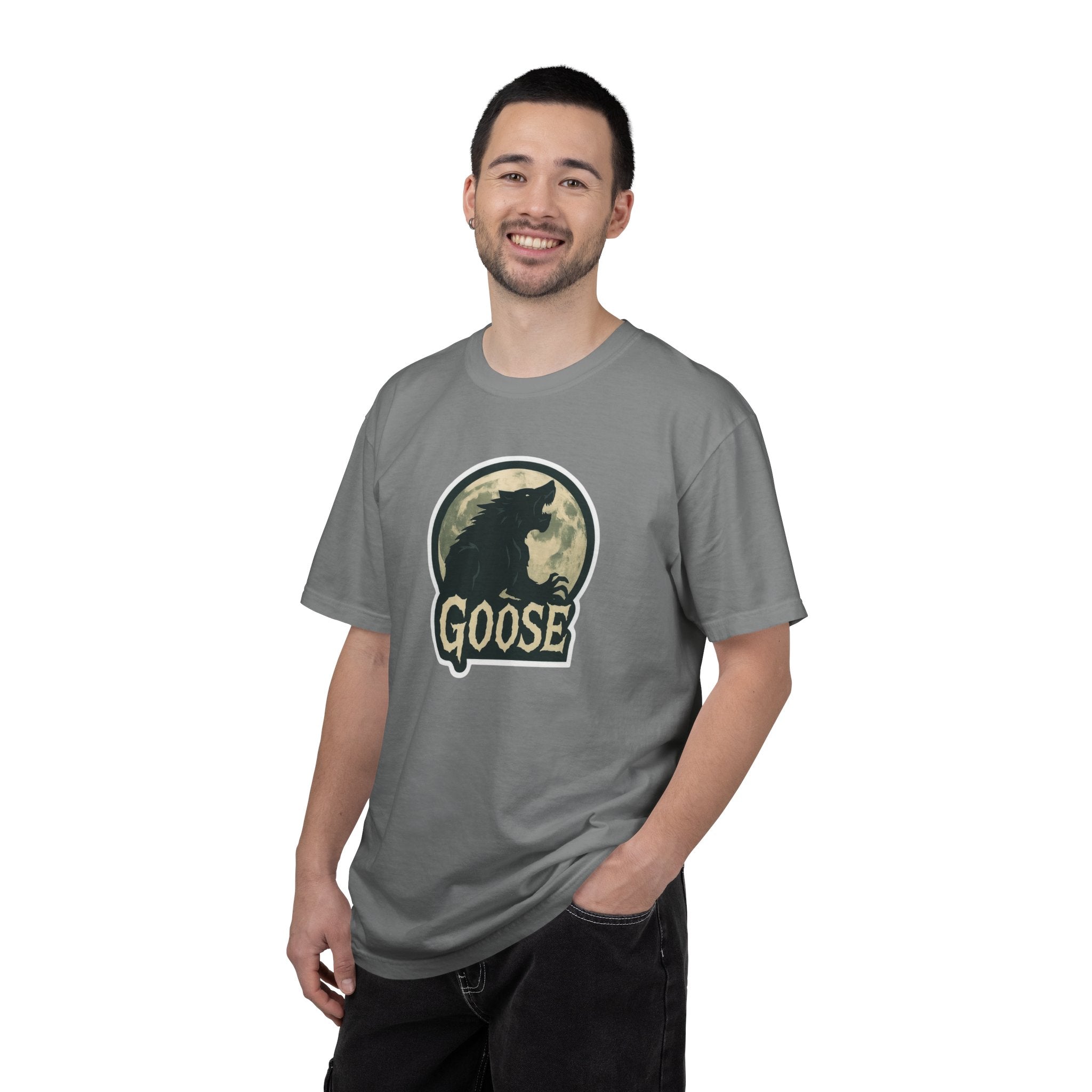 Goose Moon T-Shirt — Vintage Werewolf Silhouette Graphic Tee