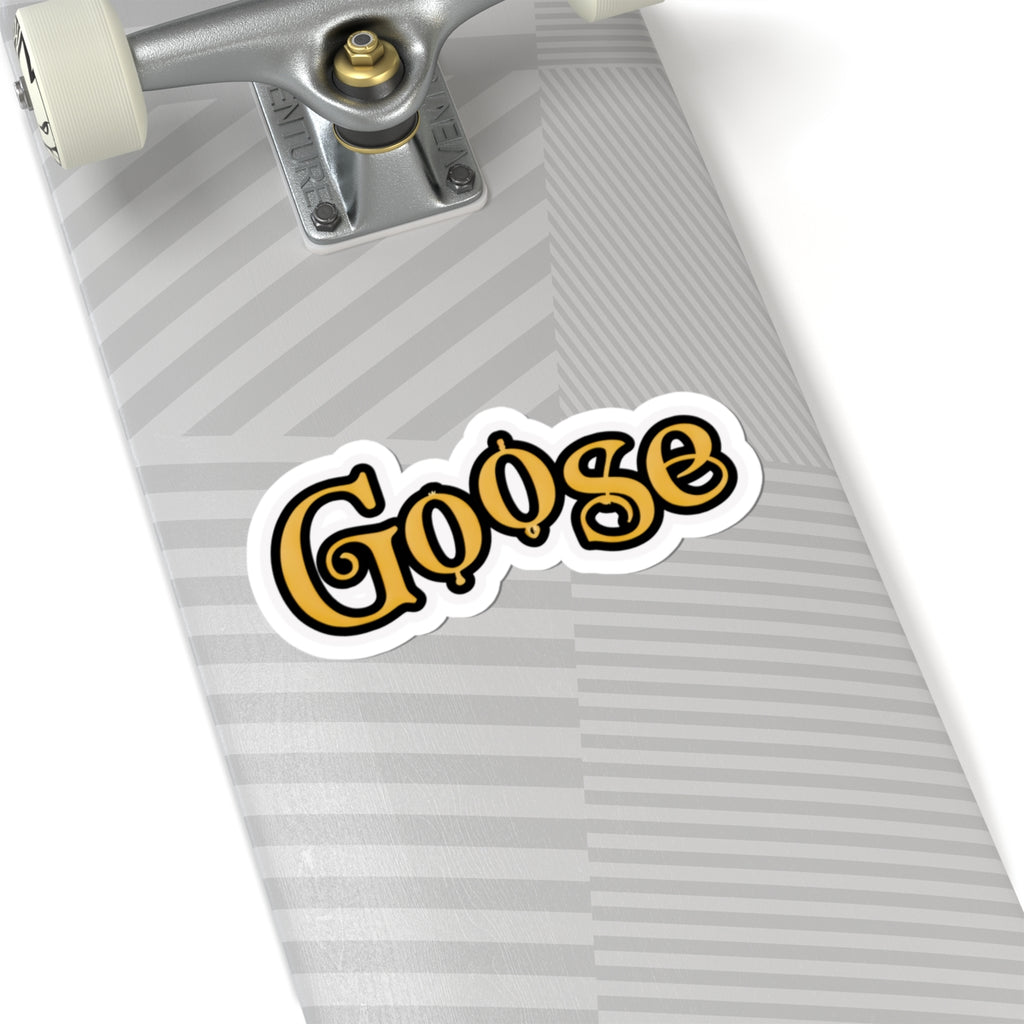 Goose the Band - script logo Kiss-Cut Stickers | yellow black outline laptop decal