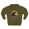 Sunset Goose Silhouette Three-Panel Fleece Hoodie | Band Graphic