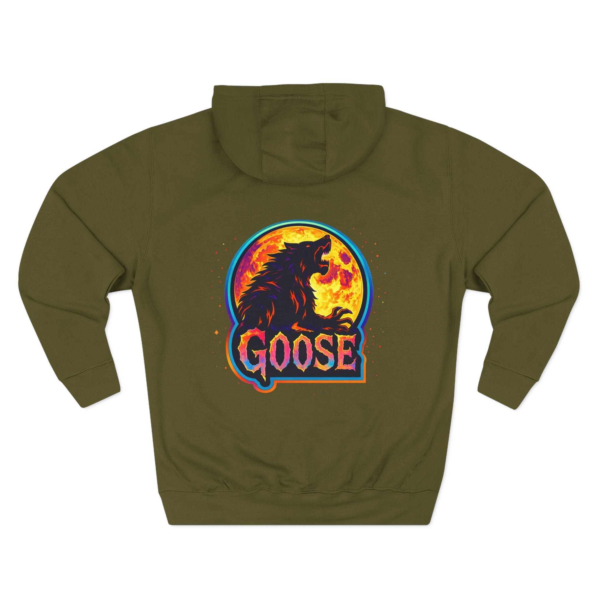 Sunset Goose Silhouette Three-Panel Fleece Hoodie | Band Graphic