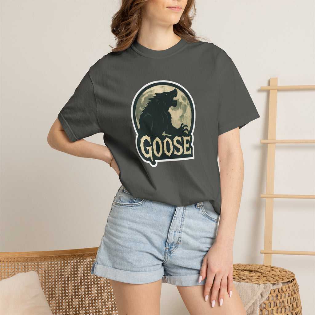 Goose Moon T-Shirt — Vintage Werewolf Silhouette Graphic Tee