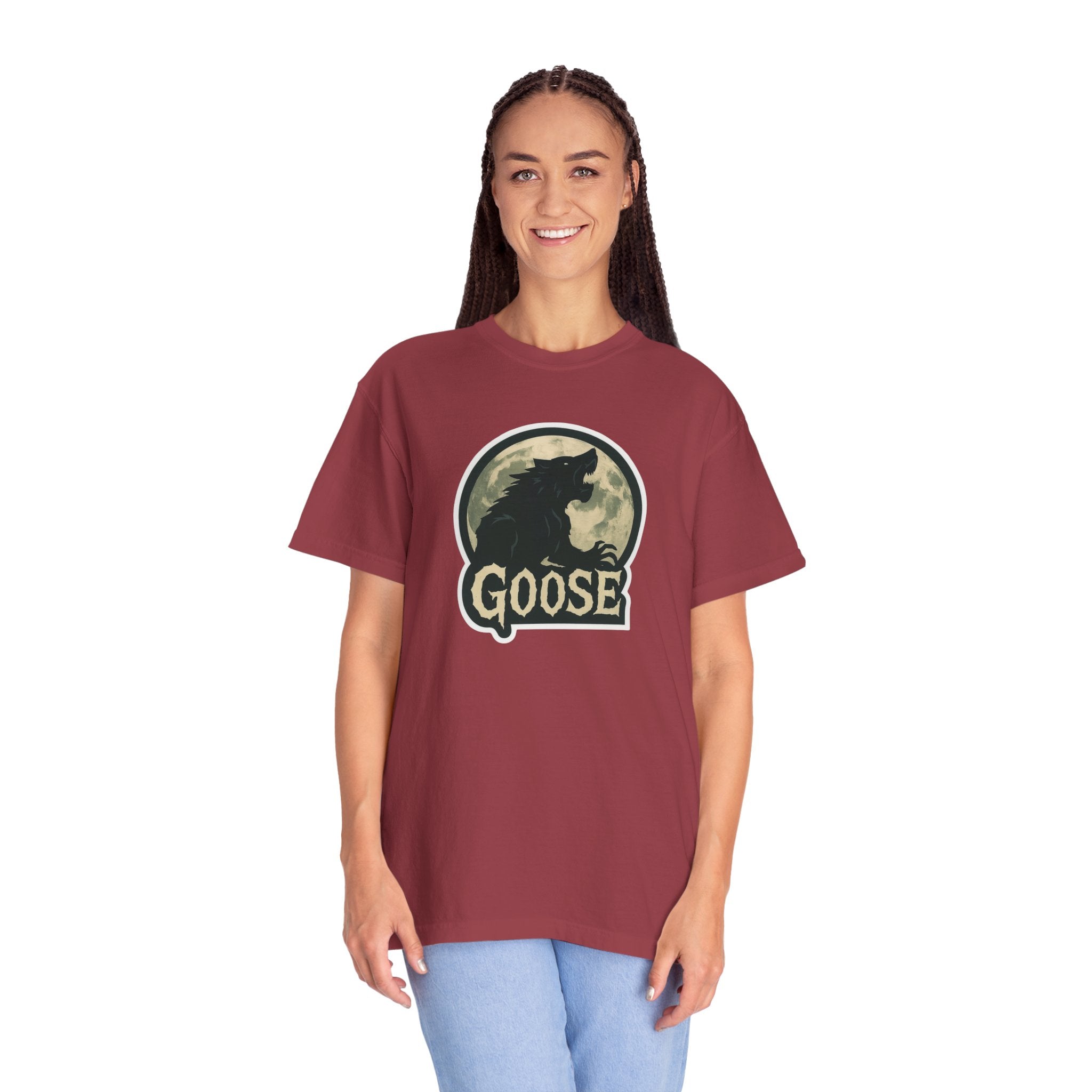 Goose Moon T-Shirt — Vintage Werewolf Silhouette Graphic Tee
