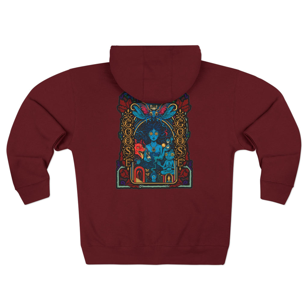 Goose Zip Hoodie — Vintage Psychedelic Band Art Backprint