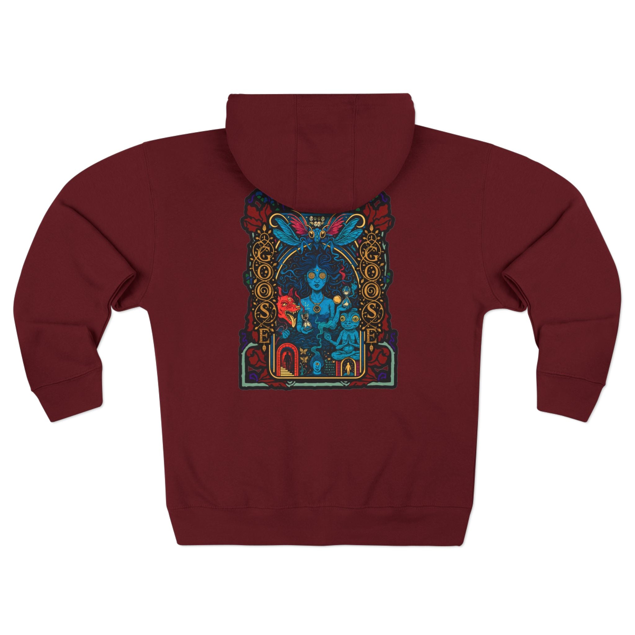 Goose Zip Hoodie — Vintage Psychedelic Band Art Backprint