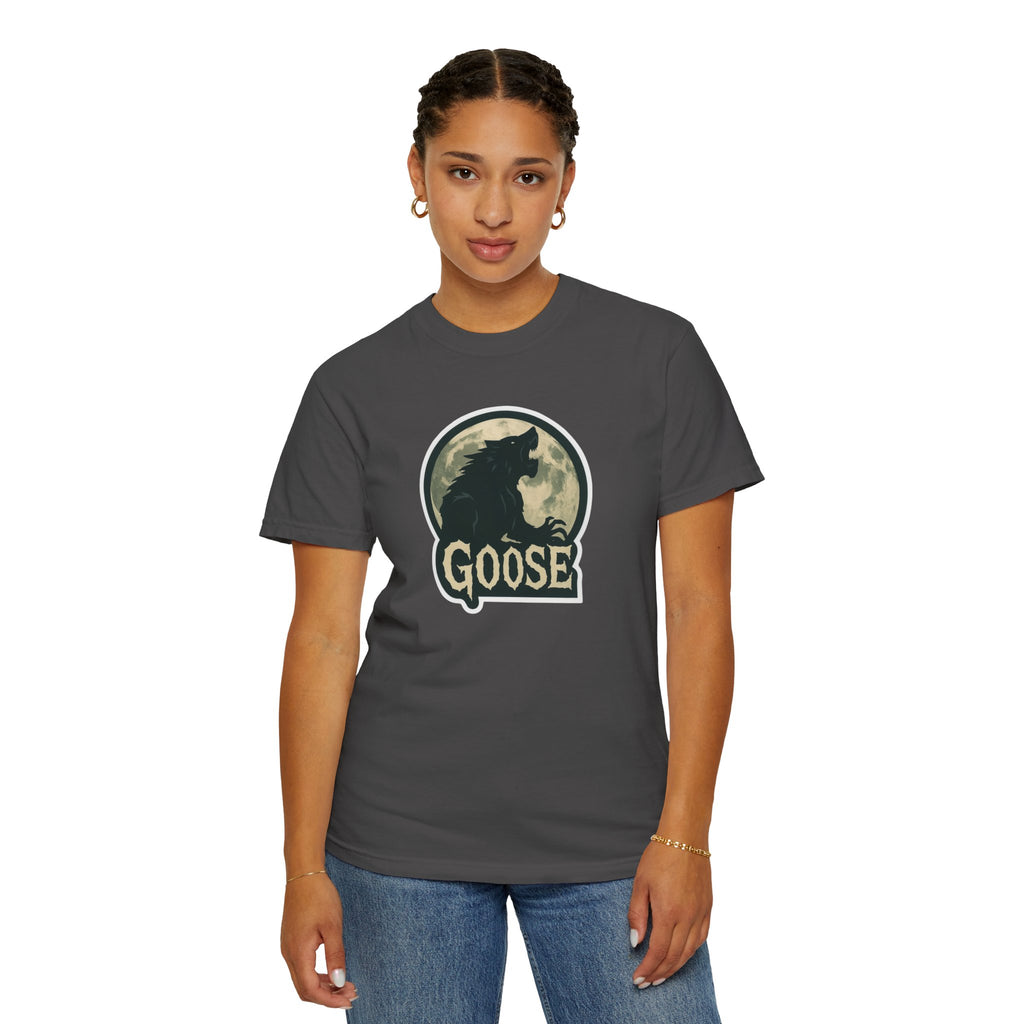 Goose Moon T-Shirt — Vintage Werewolf Silhouette Graphic Tee