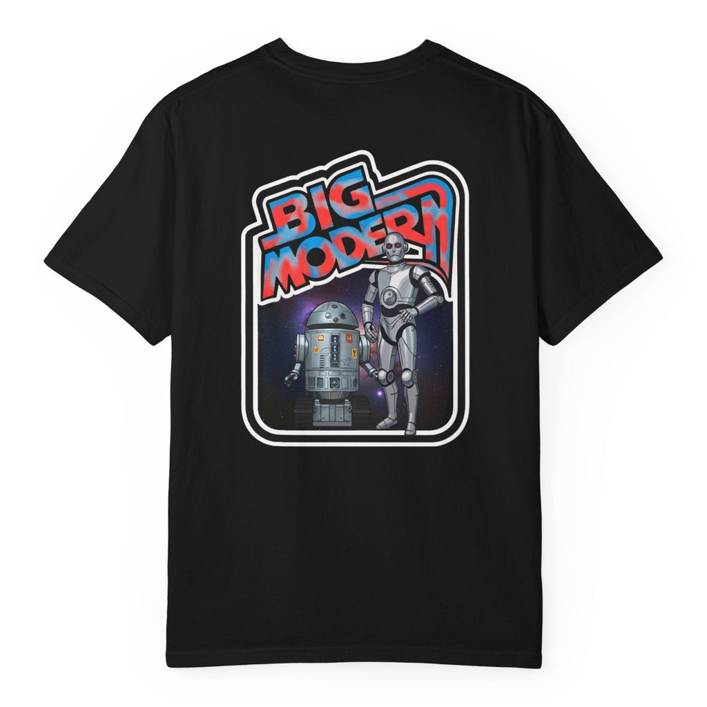 Big Modern Robot Graphic T-Shirt — "GOOSE" Chest Text, Retro Sci‑Fi Back Print