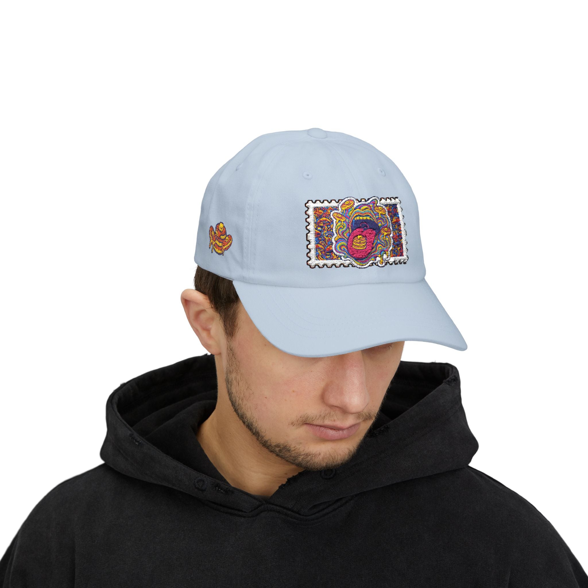 Embroidered Psychedelic Stamp Dad Cap
