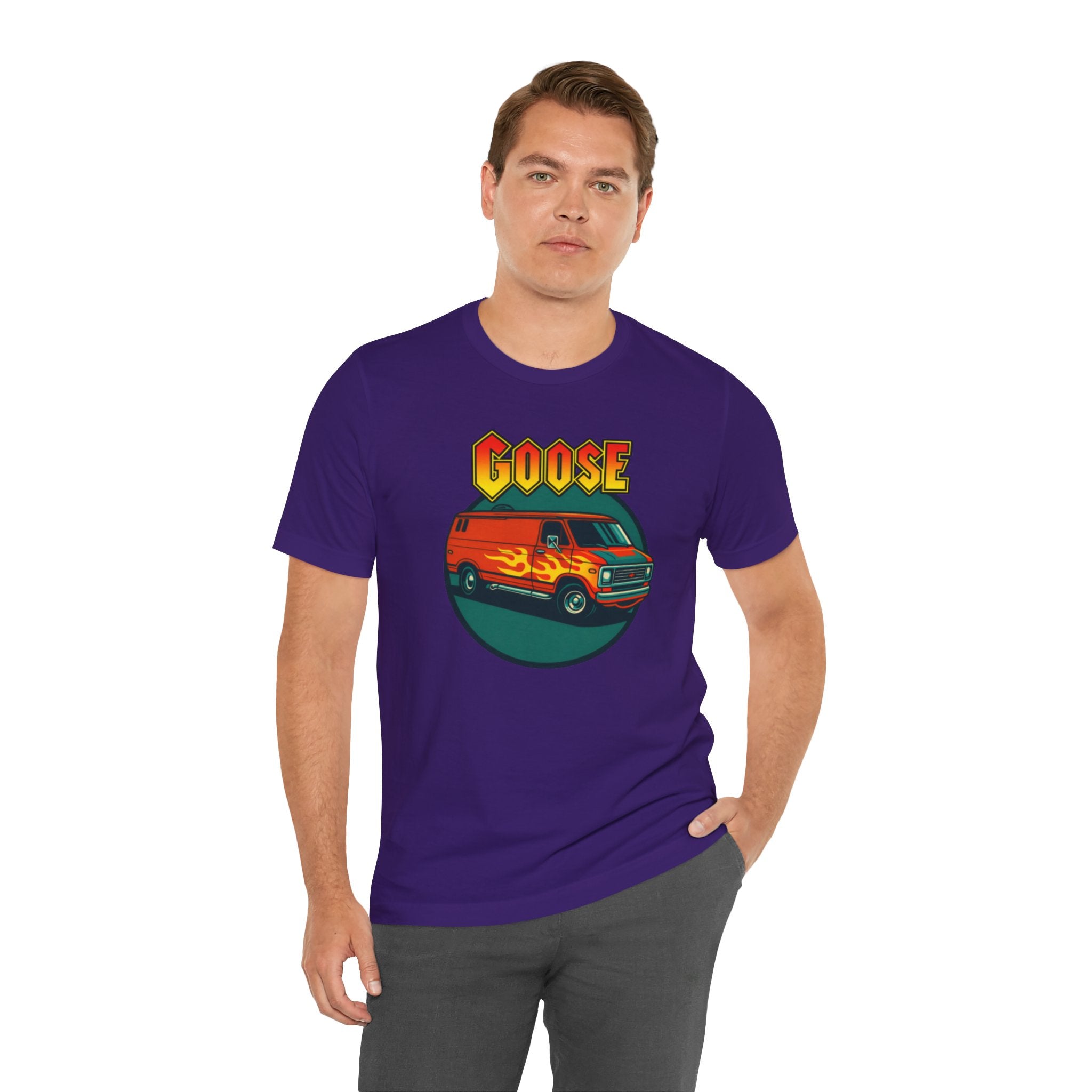Goose Flame Van T‑Shirt — Retro Hot Rod Graphic Tee