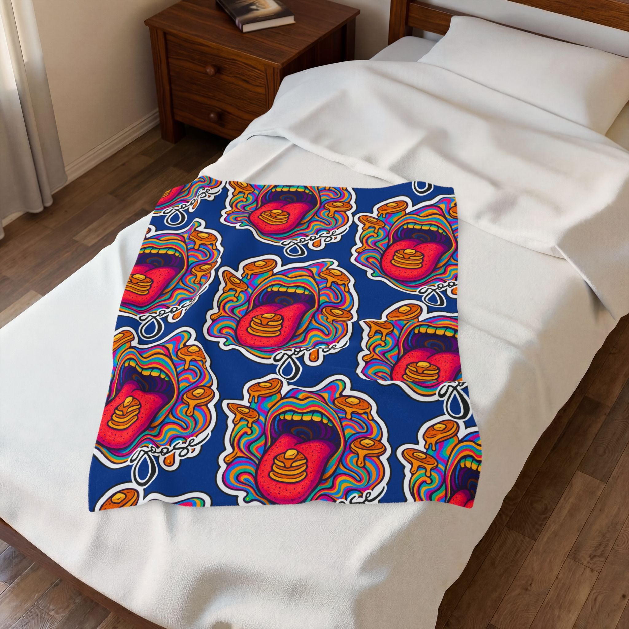 Goose the Band Pancakes psychedelic Velveteen Plush Blanket | Cozy Concert Vibe