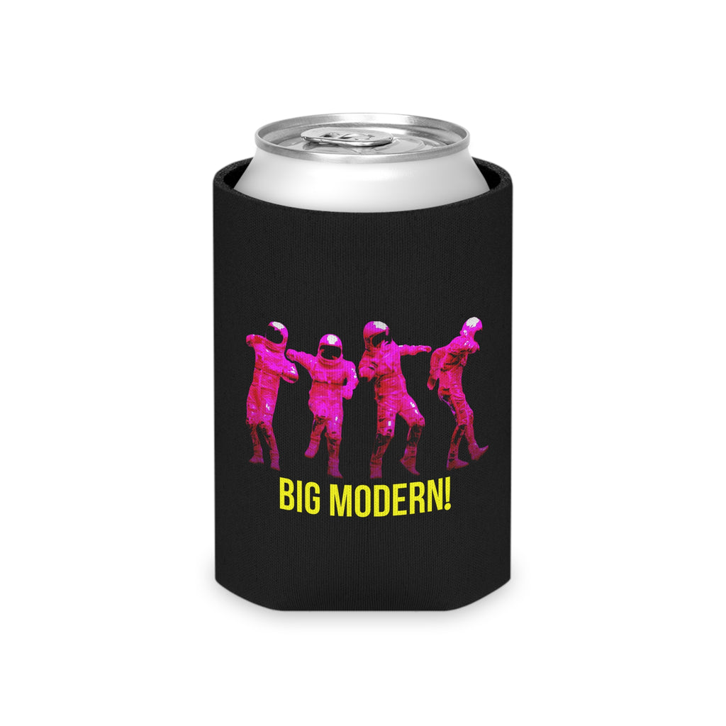 Can Cooler — Retro Neon Astronauts 'BIG MODERN!' Beverage Koozie