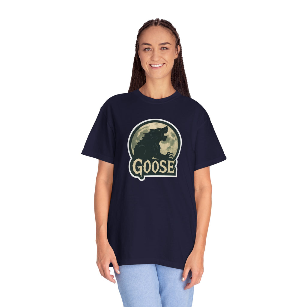 Goose Moon T-Shirt — Vintage Werewolf Silhouette Graphic Tee