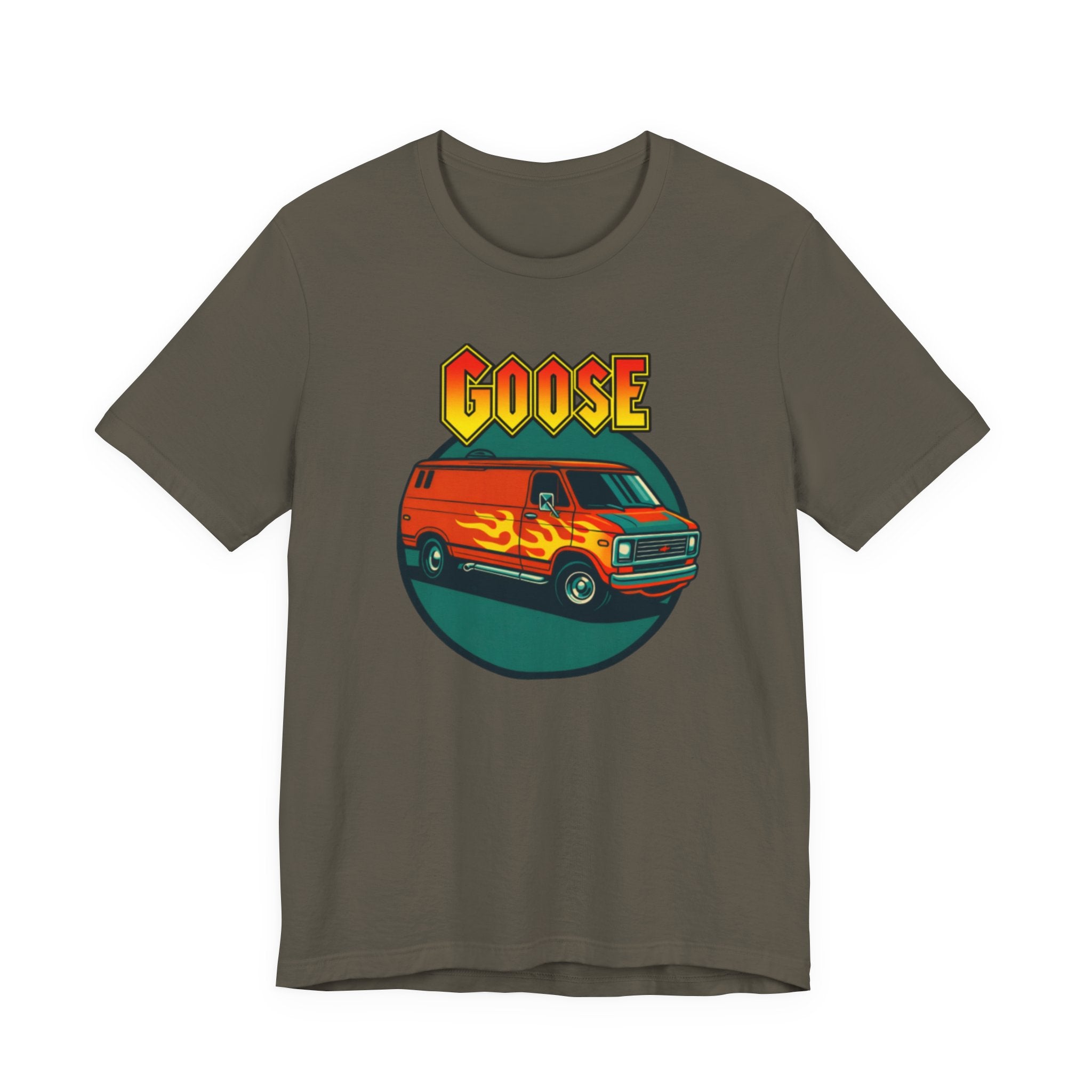 Goose Flame Van T‑Shirt — Retro Hot Rod Graphic Tee
