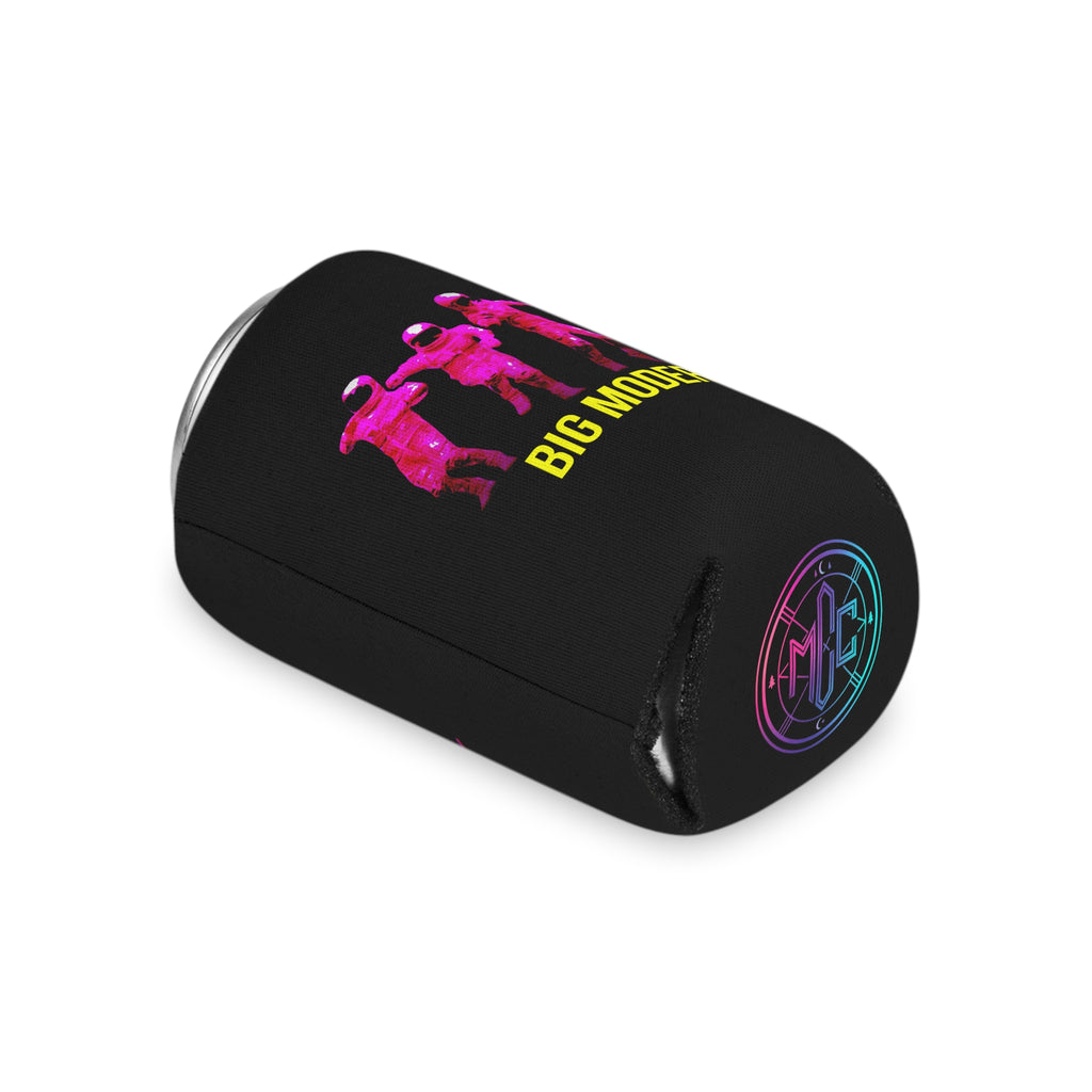 Can Cooler — Retro Neon Astronauts 'BIG MODERN!' Beverage Koozie