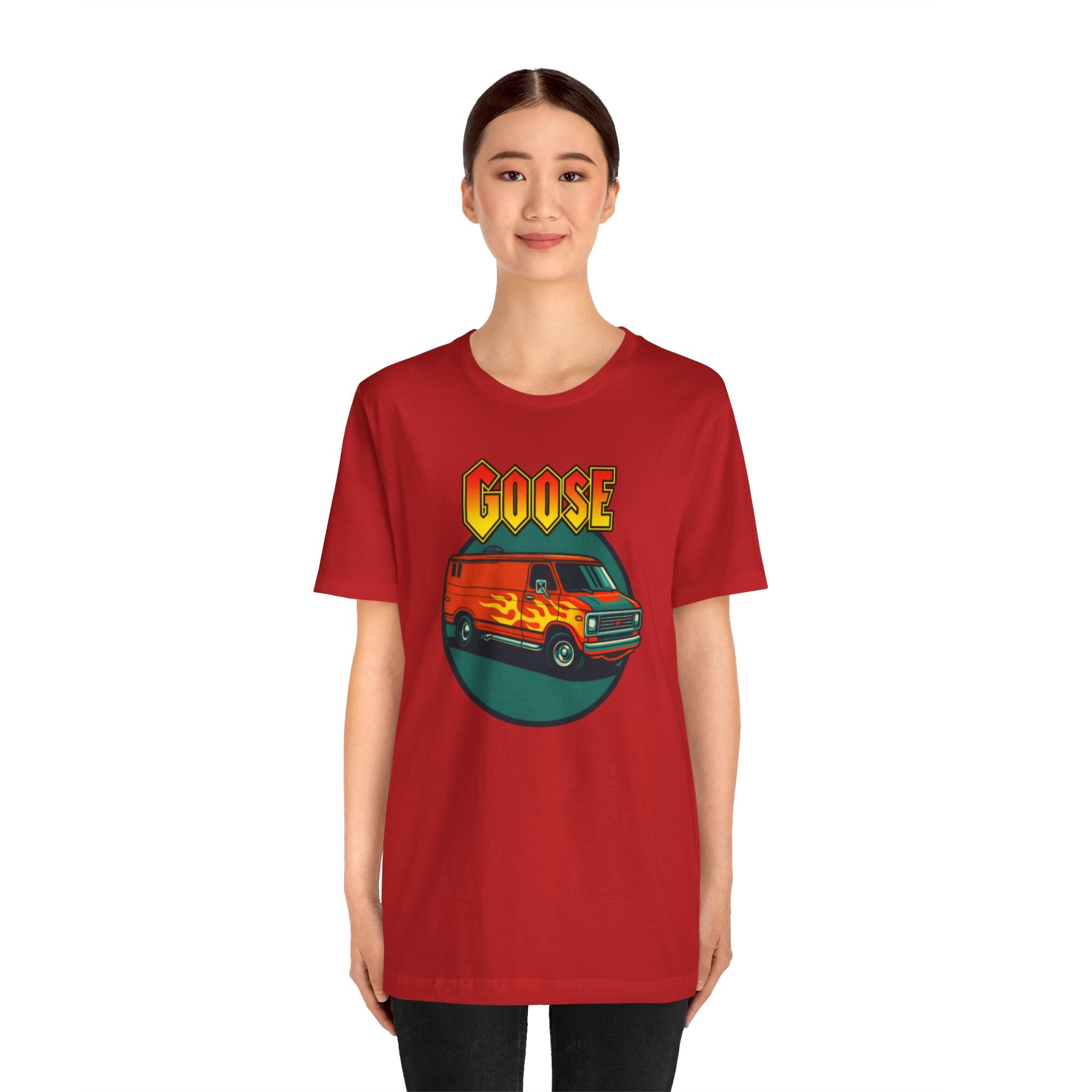 Goose Flame Van T‑Shirt — Retro Hot Rod Graphic Tee