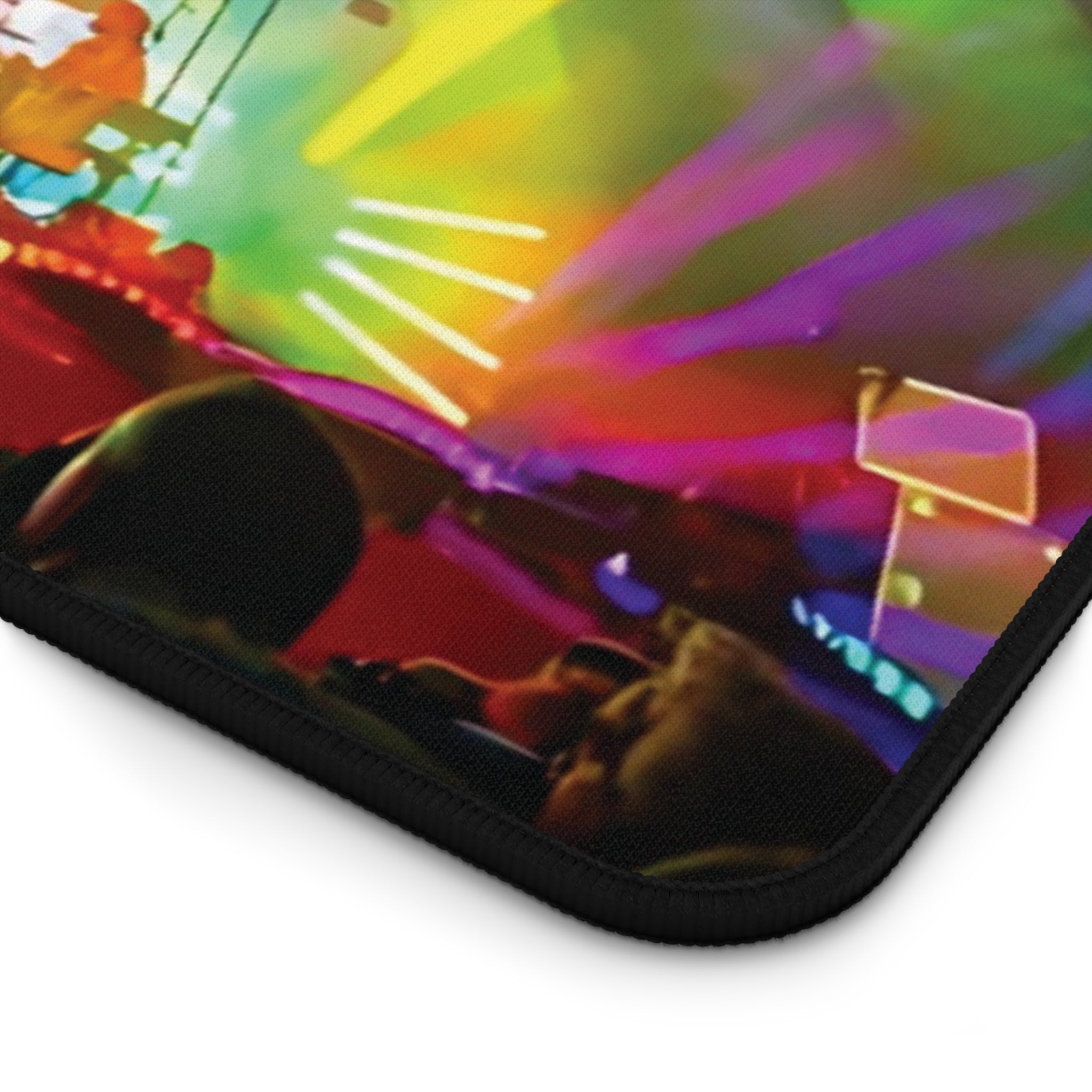 Concert Stage Lights Desk Mat — Colorful Music Festival Mouse Pad
