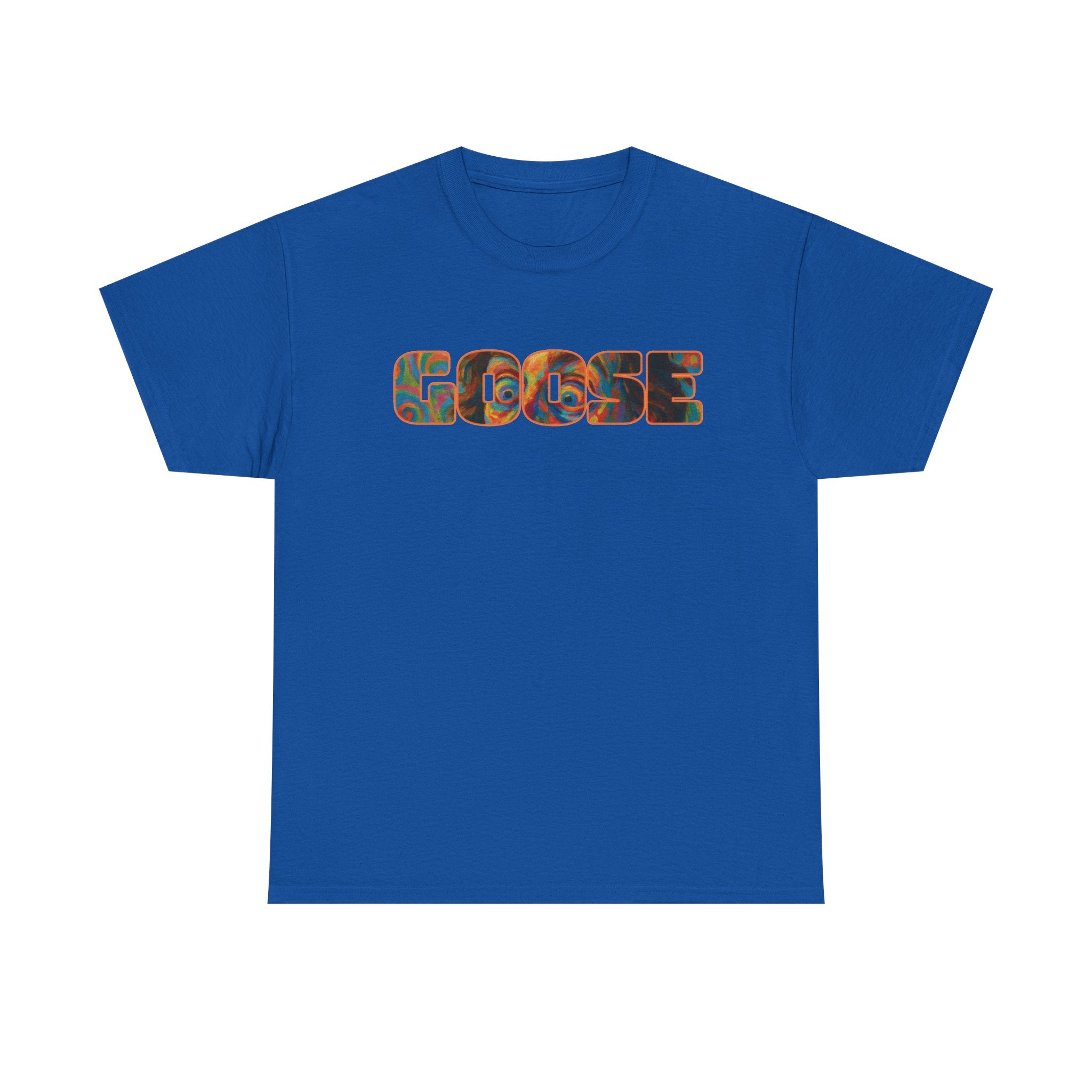 Goose Graphic Tee — Retro Camo Lettering Shirt