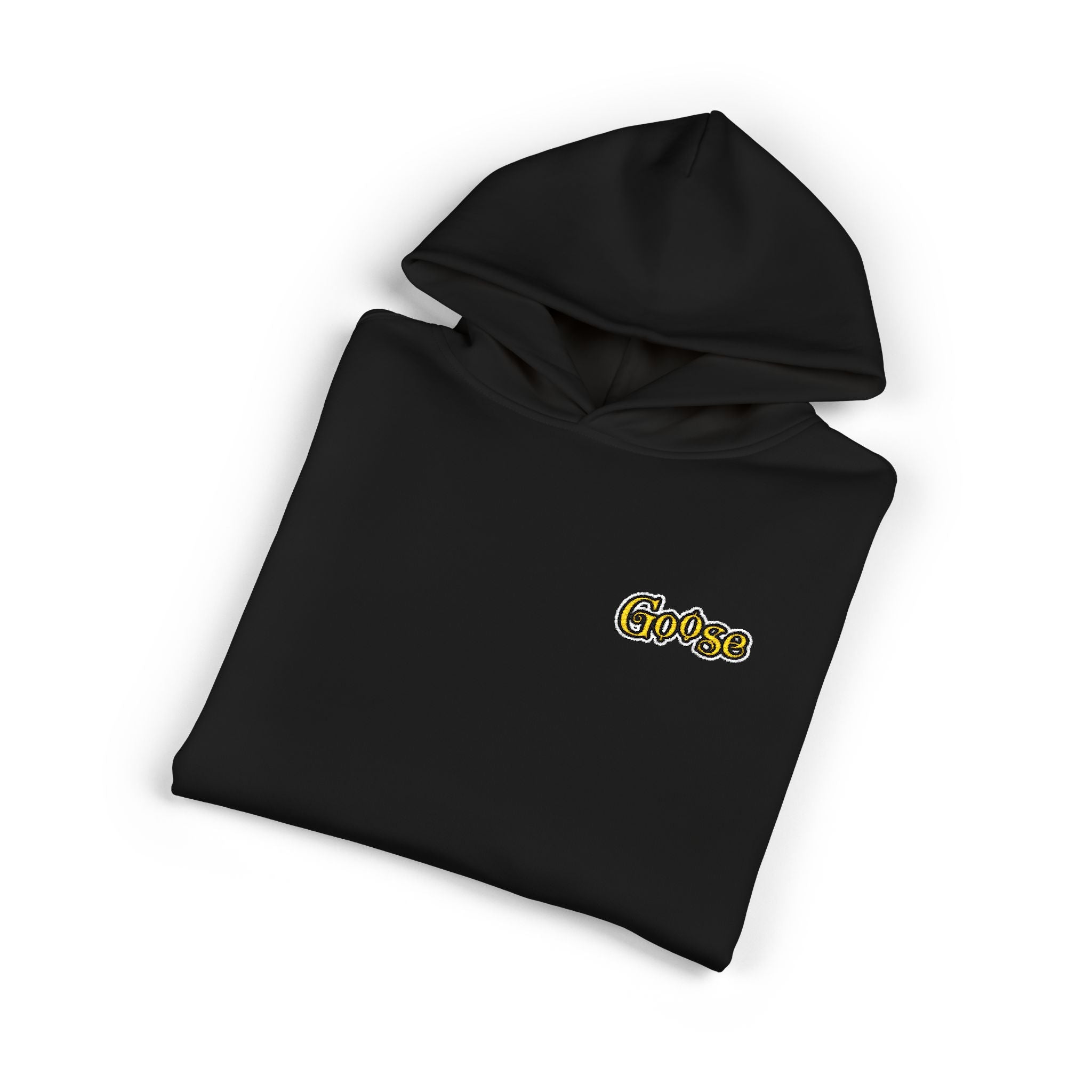 Goose Print Script Logo Hoodie | Logo Print Chest Design