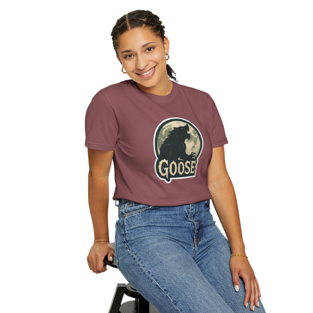 Goose Moon T-Shirt — Vintage Werewolf Silhouette Graphic Tee