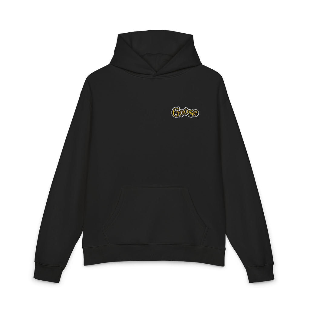 Goose Print Script Logo Hoodie | Logo Print Chest Design