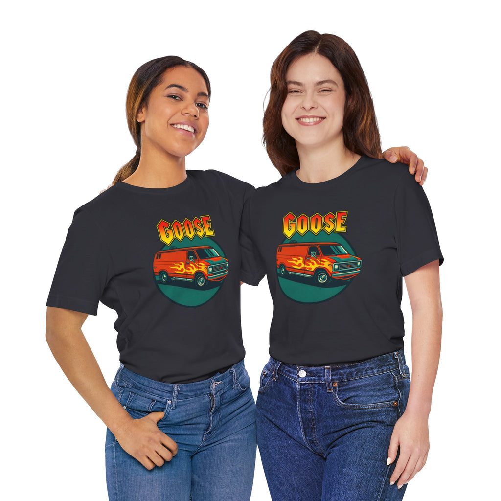 Goose Flame Van T‑Shirt — Retro Hot Rod Graphic Tee