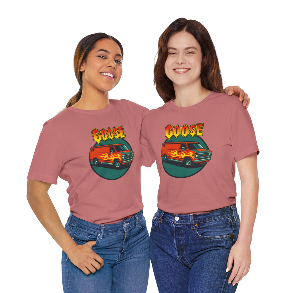 Goose Flame Van T‑Shirt — Retro Hot Rod Graphic Tee